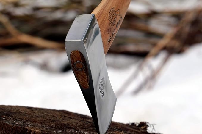 1844 Helko Werk Germany Classic Pathfinder Hatchet - Made in Germany Camping, Bushcraft, Survival, Backpacking, Small Lightweight Hatchet - Head 1.25 lbs, Handle 15 in. (Pathfinder) #11438