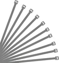 XINGO 8 Inch Silver Cable Zip Ties (500 Pack), 40 Lbs Tensile Strength-Heavy Duty, Self-Locking Nylon Plastic Nylon Wire Ties for indoor and outdoor use
