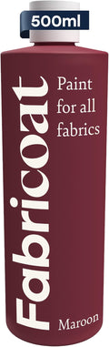 Fabricoat Maroon Fabric Upholstery Paint & Dye | 500ml / 17 fl oz | Restore or by Fabricoat