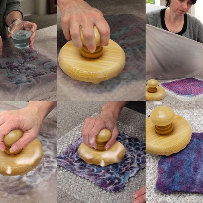 WEICIM Wet Felting Tool/Wooden Wet Felting Tool/Fulling Block, Contains 60 g - Image 2