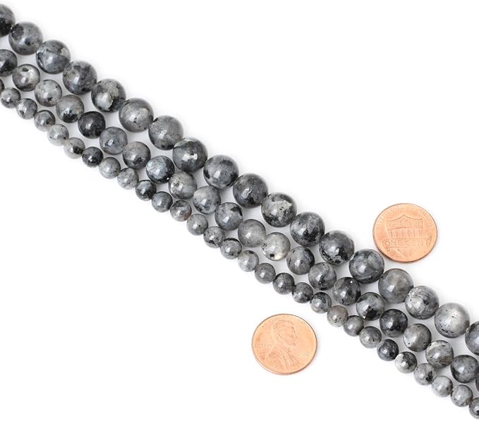 45PCS 8mm Natural Black Labradorite Gemstone Round Loose Beads Crystal Energy - Image 6