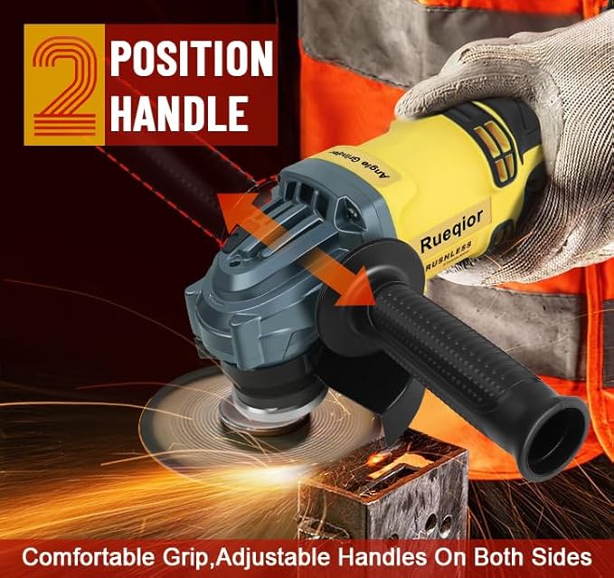 Cordless Angle Grinder for DEWALT 20V MAX Battery, 10000 RPM Brushless Grinder 4-1/2", 3 Variable Speed for Cutting, Griding, Polishing (No Battery)