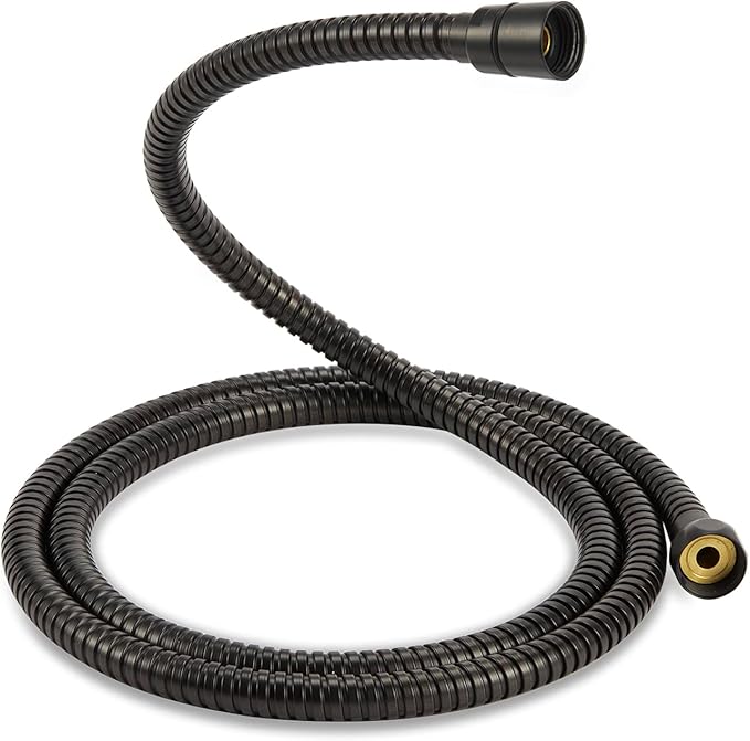 Handheld Shower Head, 6 Spray Setting High Pressure Shower Head with Brass Swivel Ball Bracket and Extra Long Stainless Steel Hose, Oil-Rubbed Bronze, 5"