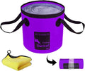 AUTODECO Collapsible Bucket 5 Gallon Container Folding Water Bucket Portable Wash Basin 20L