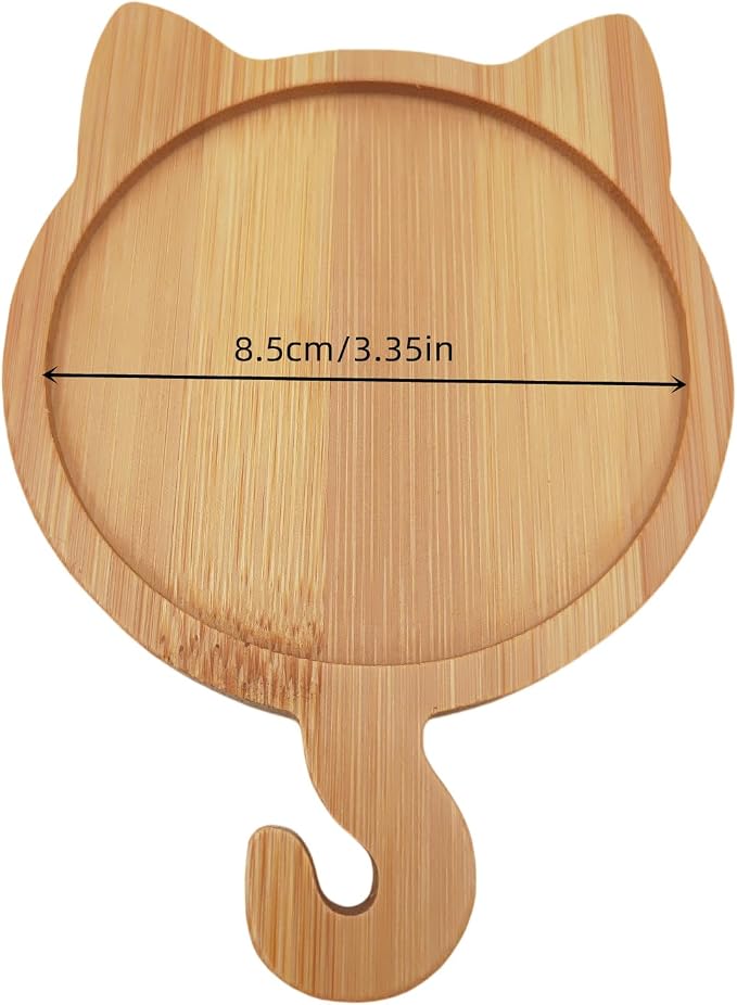 4PCS Mosaic Bamboo Coasters for Crafts, Blank Base Trays, Drinking Cup Coaster - Image 2