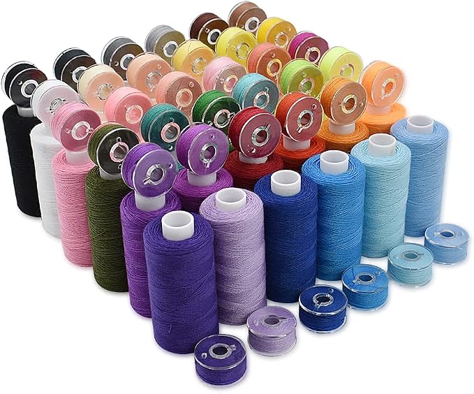72Pcs 36 Colors Prewound Bobbins and Thread Spools by HDST-HOME