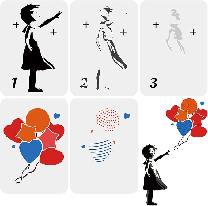 FINGERINSPIRE Banksy Stencil Set by FINGERINSPIRE