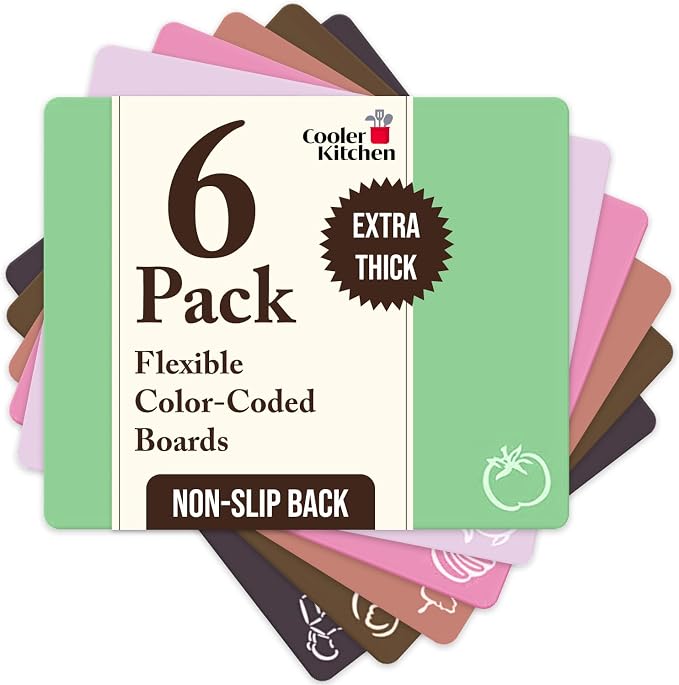 Extra Thick Pastel Flexible Plastic Cutting Board Mats by CoolerKitchen