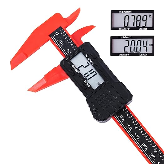 Digital Caliper 6 inch Digital Micrometer Caliper,ABS Body for Accurate Measurements with LCD Screen, Auto-Off Feature, Inch and Millimeter Conversion