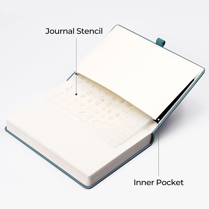 EMSHOI Blank Journal Notebook, 320 Pages, A5 Size | Leather Hardcover, 100 GSM - Image 4