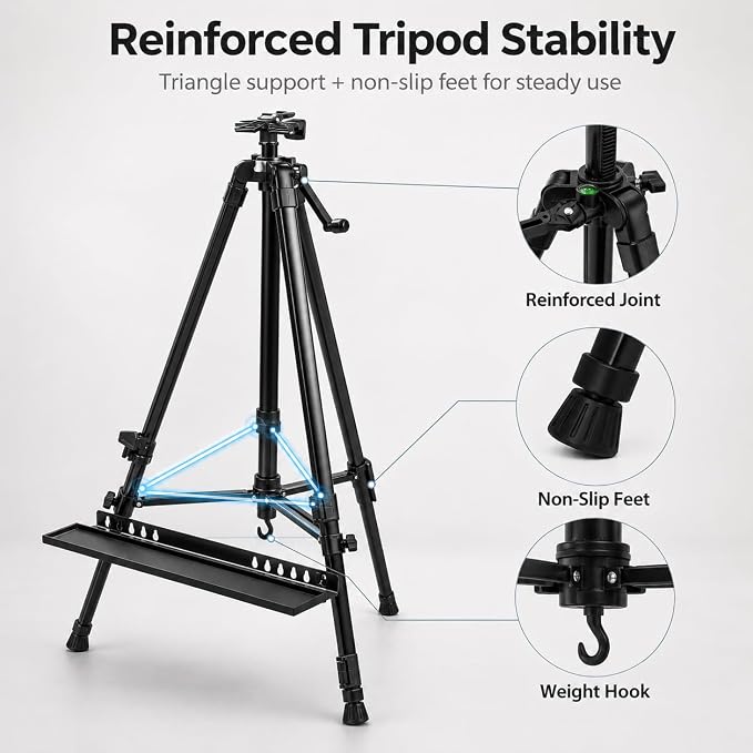 RRFTOK 21-61 Inch Adjustable Art Easel Stand - Image 6