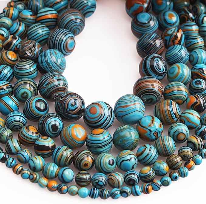 Zenkeeper 108 Pcs Blue Malachite Beads by Zenkeeper
