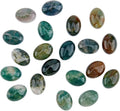 20Pcs Plastic Oval Moss Stone Flat Back Gemstone Stone 14x10mm Crystals by HOBBIESAY