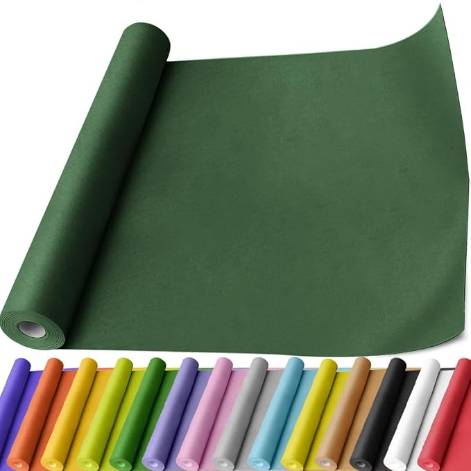 PerkHomy Dark Green Kraft Paper Roll 17.5" x 760" by PerkHomy
