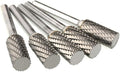 Tungsten Carbide Burr Set SA-5 Double Cut Rotary Burr File(1/2” cutter Dia X 1”Cutter Length) with 1/4'' Shank for Die Grinder Drill Bits (Pack of 5)…