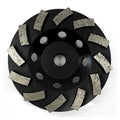 Benchmark Abrasives Grinding Wheels 4 1/2 Inch Threaded Swirly Turbo Diamond Cup Wheel with 5/8"-11 Arbor Hole for Masonry, Natural Stone, Concrete Grinding Wheel - Angle Grinder Attachments (4.5”)