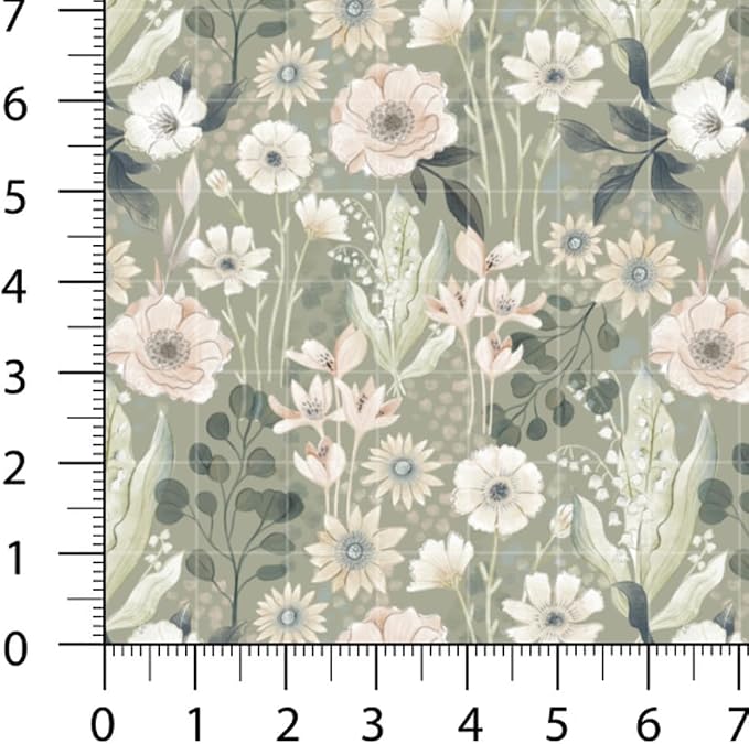 Patchwork Fabric Panel 100x155 cm, 100% Cotton Satin, 6 Coordinated Vintage - Image 4