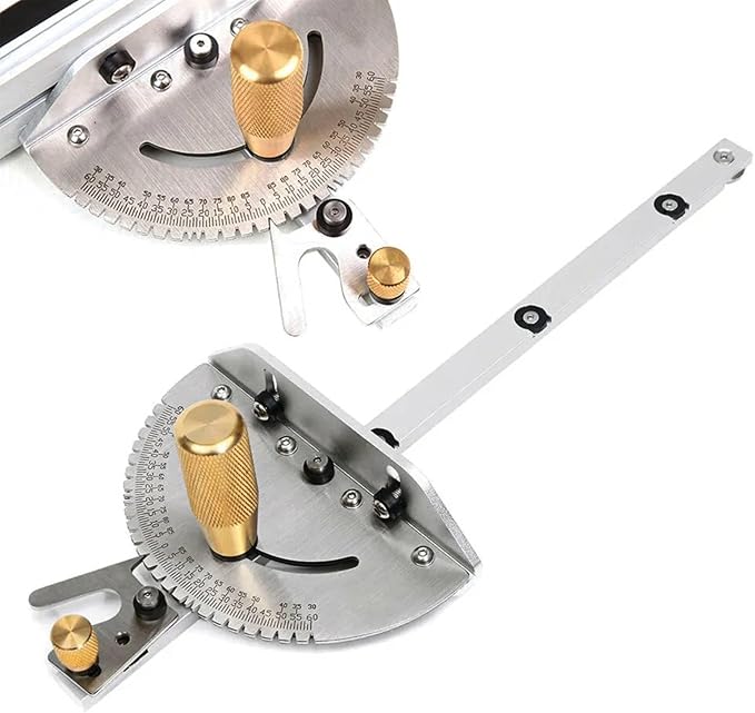 Premium Miter Gauge, 27 Angle Stops for Table Saws, Router Tables, Band Saw and Woodworking Tools (Sliver)