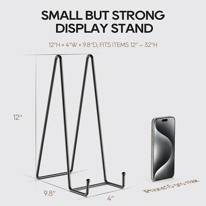 3 Pack 12 Inch Plate Stands for Display - Image 2