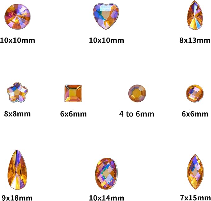 1000 Pcs Crystal AB Colorful Jewels Gems - Image 2