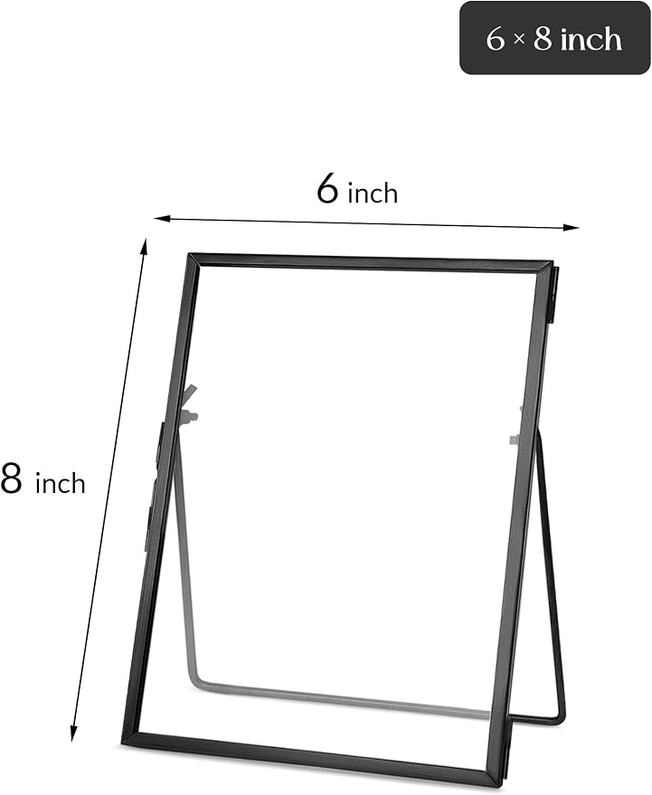 REDHUGO Glass Pressed Flower Frame Handmade, Floating Picture Frames - Image 4