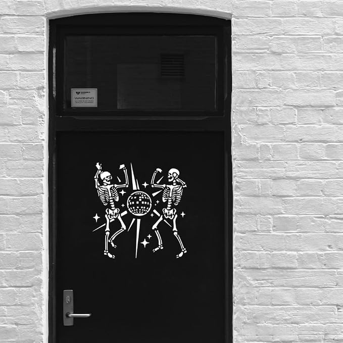 Dancing Skeletons Disco Ball Wall Painting Stencil, 11.8"x11.8" Skeleton - Image 6