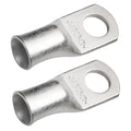 SELTERM 2pcs 1/0 AWG 3/8" Stud Tinned Copper Wire Lugs, Battery Lugs, Ring Terminals, Battery Cable Ends, 0 Gauge Ring Terminal Connectors, UL Marine Grade Electrical Battery Terminal Connectors