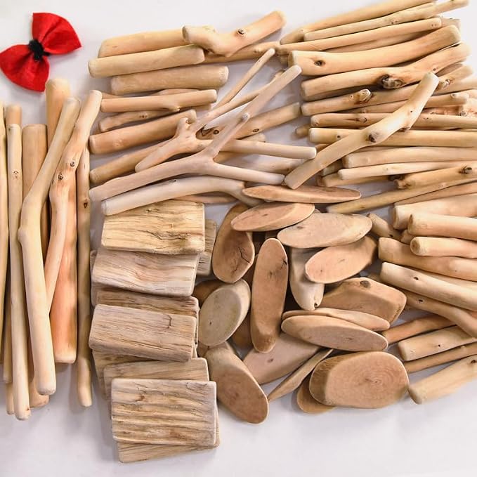 Natural Driftwood Pieces, Unfinished Wooden Sticks - Image 6