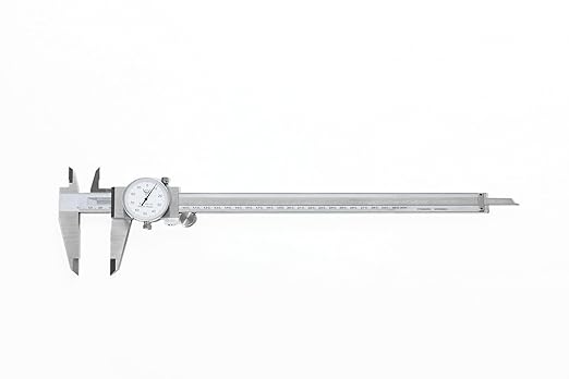 PEC Dial Caliper 0-300mm, Stainless Steel Precision Measuring Tool with Shock-Proof Dial, High Accuracy ±0.01mm
