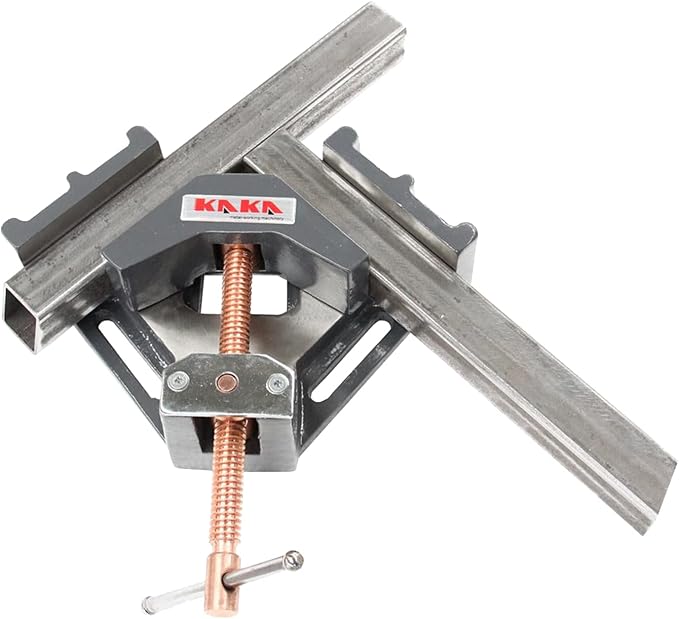 KAKA INDUSTRIAL AC-60 Angle Clamp Vice, Lightweight, Easy Operation, Solid Construction 90-Degree Welding Clamp for Woodworking, Photo Framing, and Welding