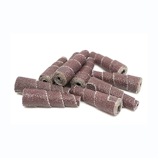 Benchmark Abrasives Aluminum Oxide Tapered Cartridge Roll for Blending Deburring Polishing High-Tensile Materials Ferrous Alloys - (1/2" x 1-1/2", 80 Grit)