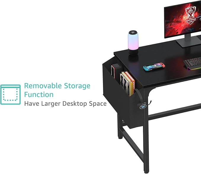 Lufeiya Gaming Desk with Fabric Drawers, 47 Inch Computer Desk - Image 6