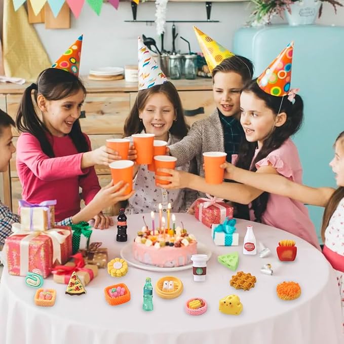 DULEFUN 100pcs Miniature Foods Drink Bottles Toys, Mixed Mini Resin Food Drinks - Image 6