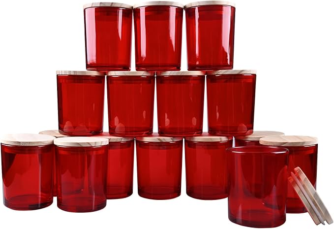 SHOWIN Thick Candle Jars for Making Candles 16 Pcs, 7 OZ Empty Jars by Showin