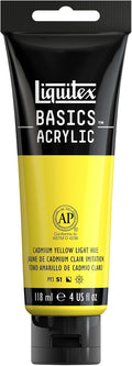 Liquitex BASICS Acrylic Paint, 118ml Tube, Cadmium Yellow Light Hue by Liquitex