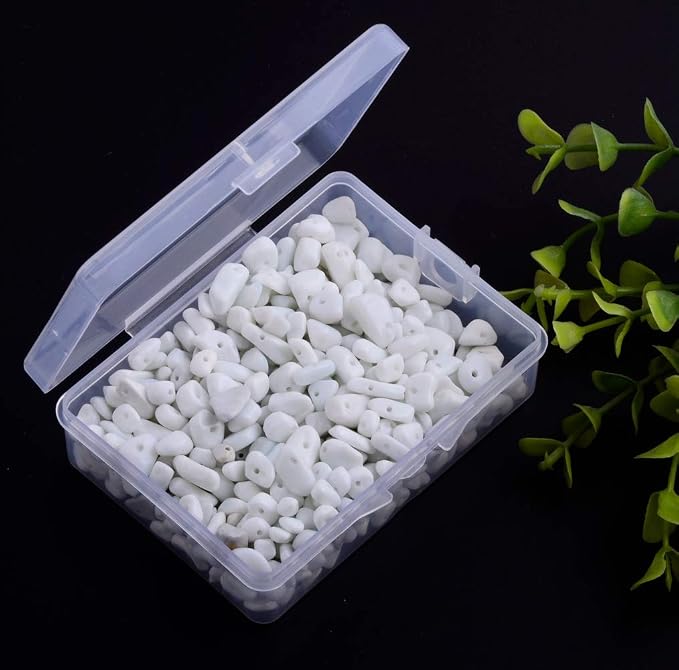 Natural Chip Stone Beads 5-8mm Ceramic Whiteware 400 Pieces Irregular Gemstones - Image 3