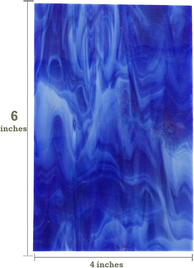 Lanyani 10 Sheets Variety Stained Glass Sheets Pack, 4 x 6 inch Large Cathedral - Image 3