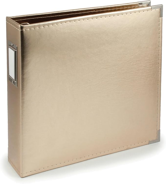 We R Memory Keepers 12x12 Gold Faux Leather Photo Album, Three Ring Binder by WeRMemoryKeepers