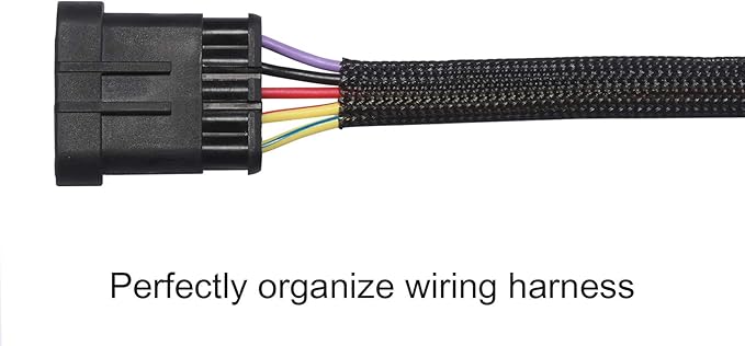 25ft - 3/8 inch PET Expandable Braided Sleeving – Black – Alex Tech Braided - Image 3