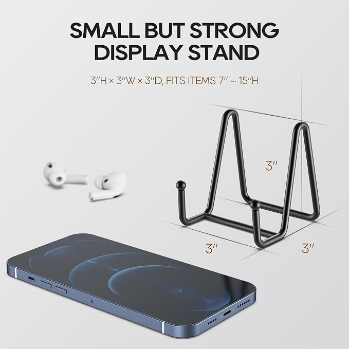 3 Pack 3 Inch Plate Stands for Display - Image 2