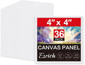 ESRICH Mini Canvases for Painting, 4x4In Canvas in Bulk 36 Pack Small Canvas by ESRICH