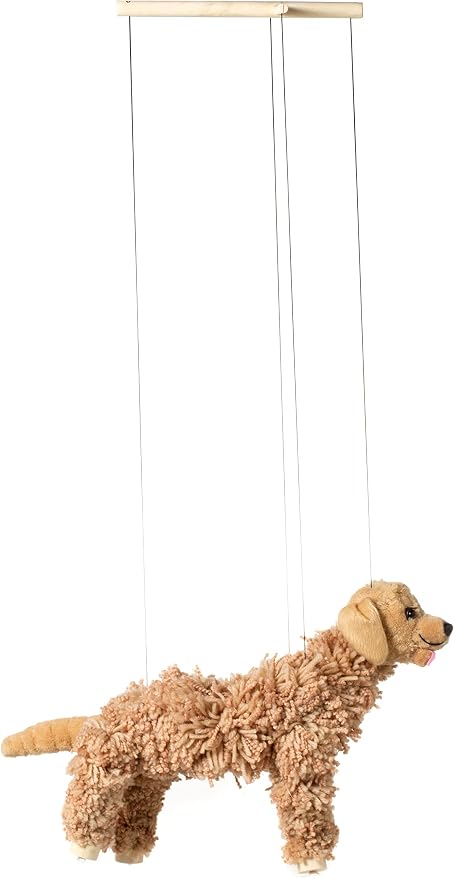 Artisan Owl Labrador Marionette Puppet - Image 3
