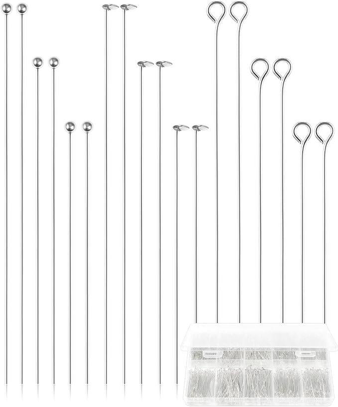 FIVEIZERO 900 PCS Eye Pins and Flat Head Pins by FIVEIZERO