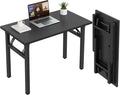 Need Small Folding Computer Desk, 35.8 Inch Writing Table, Sturdy Foldable Desk by Need