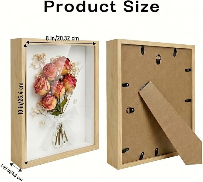 3 Pcs 8x10 Inch Shadow Box Frames Acrylic, Shadow Box Frame Display Cases - Image 2