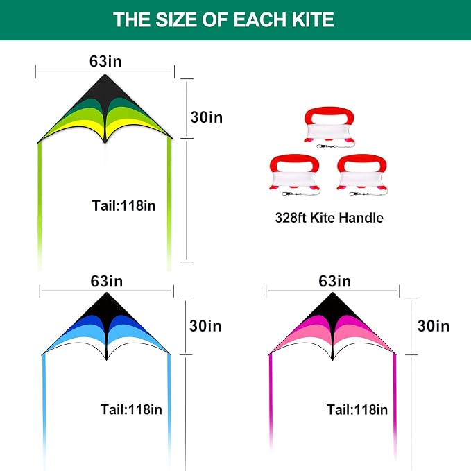 Mint's Colorful Life Delta Kite - Image 3