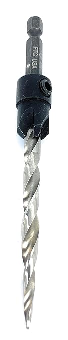 FTG USA Adjustable Wood Countersink Drill Bit #14 (1/4") with Tapered Drill Bit for Woodwork