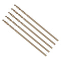 Drill Bit, #56 Cutting Diameter, 4341 HSS Gold Finish 118° Cutting Angle Number Jobber Bits - (Applications: for Drilling Soft Metal Plastic Wood), 5-Pieces