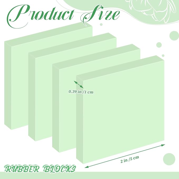 Frienda 24 Pcs 2" x 2" Rubber Carving Blocks Linoleum Blocks - Image 2