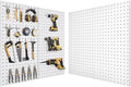 Pegboard, Metal Peg Board, Pegboards Wall Organizer with 76 Pcs Hooks, Sturdy Peg Board for Garage Tool Organization, Home & Office Wall Decoration (White, 4 Pack)